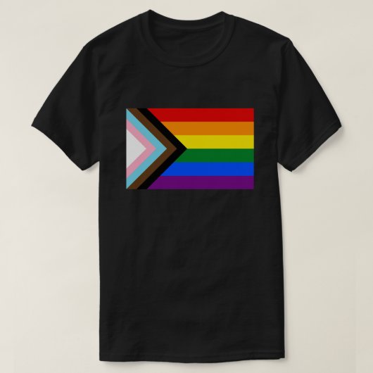Progress Pride Flag LGBTQ+ T-shirt (Design voorkant)