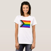 Progress Pride Flag LGBTQ+ T-shirt (Voorkant volledig)