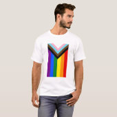 Progress Pride Flag LGBTQ+ T-shirt (Voorkant volledig)