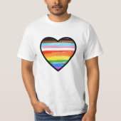 Progress Pride Geschilderd Hart T-shirt (Voorkant)