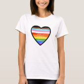 Progress Pride Geschilderd Hart T-shirt (Voorkant)