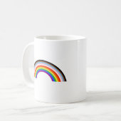 Progress Pride Gestreepte Regenboog Boog Koffiemok (Voorkant links)