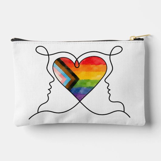 Progress Pride Hart Lijn Kunst Etui (Achterkant)