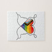 Progress Pride Hart Lijn Kunst Legpuzzel (Horizontaal)