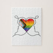 Progress Pride Hart Lijn Kunst Legpuzzel (Verticaal)