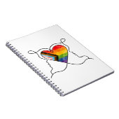 Progress Pride Hart Lijn Kunst Notitieboek (Rechterzijde)