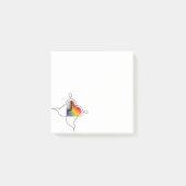 Progress Pride Hart Lijn Kunst Post-it® Notes (Voorkant)