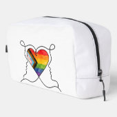 Progress Pride Hart Lijn Kunst Toilettasje (Rechterhoek)
