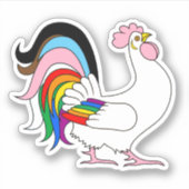 Progress Pride Kip Sticker (Voorkant)