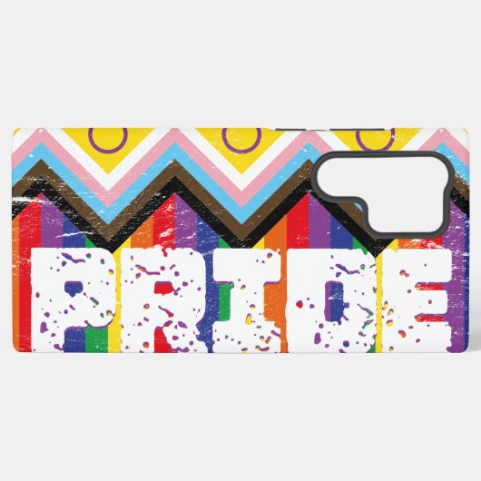 Progress Pride LGBTQ Samsung Galaxy Hoesje (Achterkant horizontaal)