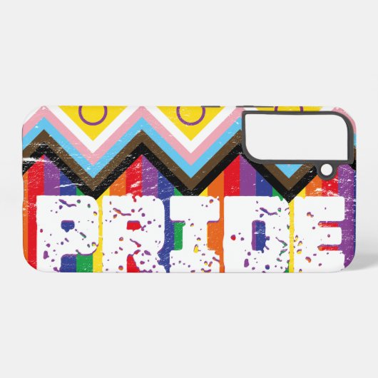 Progress Pride LGBTQ Samsung Galaxy Hoesje (Achterkant horizontaal)