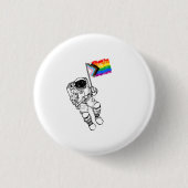Progress Pride Maanman Gestresteerd Ronde Button 3,2 Cm (Voorkant)