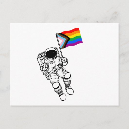 Progress Pride Moonman Briefkaart (Voorkant)