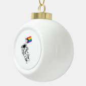 Progress Pride Moonman heeft problemen Keramische Bal Ornament (Rechts)