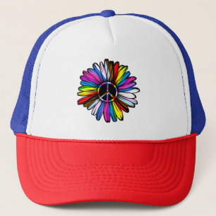Progress Pride Peace Daisy - LGBTQ+ Love Wins Trucker Pet