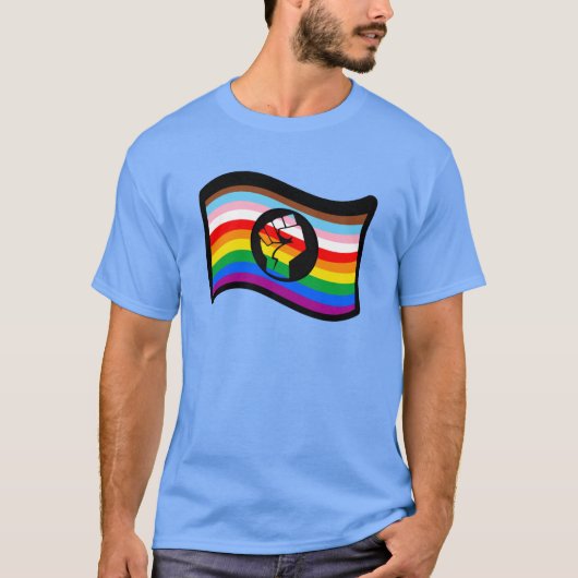 Progress Pride POC Vuist T-shirt (Voorkant)
