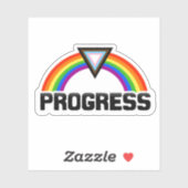 Progress Pride Regenbo sticker (Vel)
