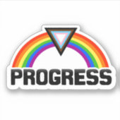 Progress Pride Regenbo sticker (Voorkant)