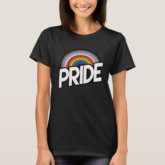 Progress Pride Regenboog T-Shirt (Voorkant)