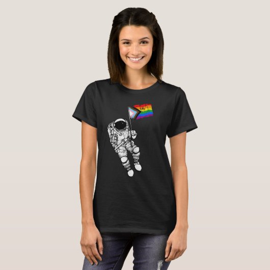 Progress Pride Ruimtevaart T-Shirt (Voorkant volledig)
