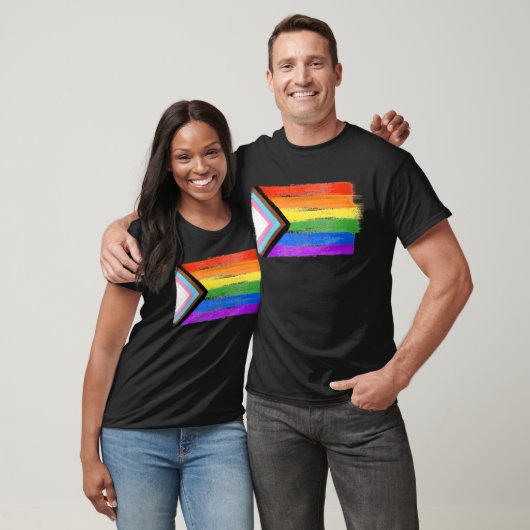 Progress Pride Verf T-shirt (Unisex)