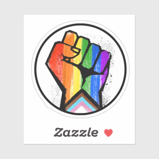 Progress Pride Verzetscirkelsticker Sticker (Vel)