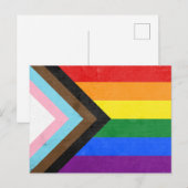 Progress Pride-vlag Briefkaart (Voorkant / Achterkant)