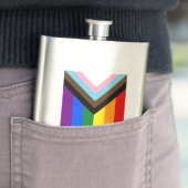 Progress Pride-vlag LGBTQ+ Flacon (Voorbeeld)