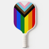 Progress Pride-vlag LGBTQ+ Pickleball Paddle (Voorkant)