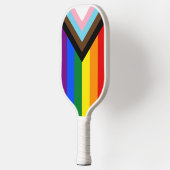 Progress Pride-vlag LGBTQ+ Pickleball Paddle (Links)
