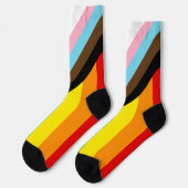 Progress Pride-vlag LGBTQ+ Sokken (Links)