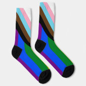 Progress Pride-vlag LGBTQ+ Sokken (Rechts)