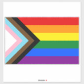 Progress Pride Vlag LGBTQ+ Sticker (Vel)