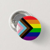 Progress Pride-vlaggenbadge Ronde Button 3,2 Cm (Voorkant /achterkant)