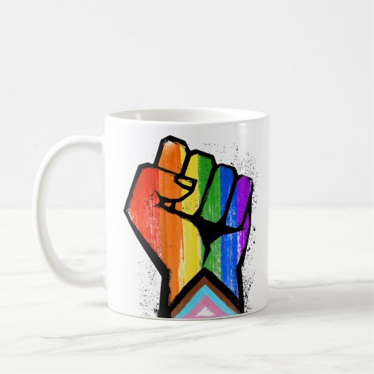 Progress Pride Vuist Koffiemok (Links)