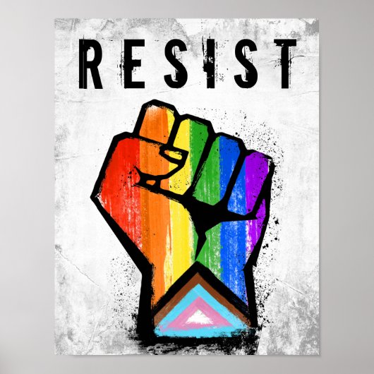 Progress Pride Vuist Poster (Voorkant)