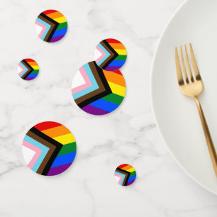 Progress Rainbow Flag Confetti, feest, LGBTQ Confetti