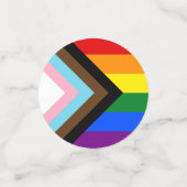 Progress Rainbow Flag Confetti, feest, LGBTQ Confetti (Kleine voorkant)