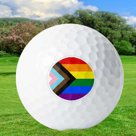 Progress Rainbow Flag Golf Balls, Pride, LGBTQ Golfballen