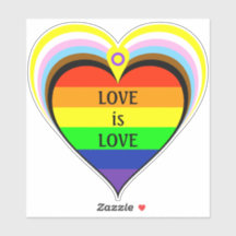 Progress Rainbow Pride Heart Sticker