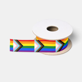 Progress Regenboogvlag lint, Pride vlag & LGBTQ Satijnen Lint