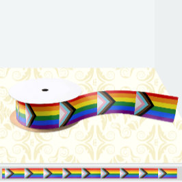 Progress Regenboogvlag lint, Pride vlag & LGBTQ Satijnen Lint