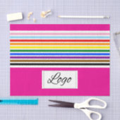 Progress Stripes Roze Zakelijke Logo Sjabloon Tissuepapier (Craft)