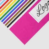Progress Stripes Roze Zakelijke Logo Sjabloon Tissuepapier (Detail)