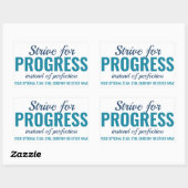 PROGRESS versus PERFECTIE (of Jouw tekst) stickers (Vel)