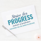 PROGRESS versus PERFECTIE (of Jouw tekst) stickers (Envelop)