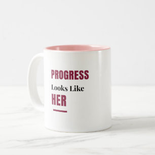 Progress Ziet Eruit Als Haar roze Mok - Cadeau voo