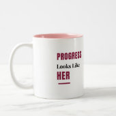 Progress Ziet Eruit Als Haar roze Mok - Cadeau voo (Links)