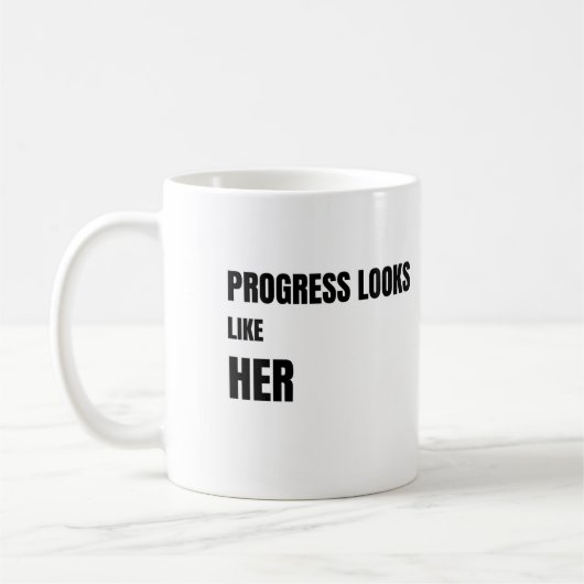 Progress Ziet Eruit Als Haar witte Mok – Cadeau vo (Links)