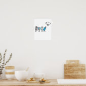 Progressie van de evolutie van gegevensopslag voor poster (Keuken)
